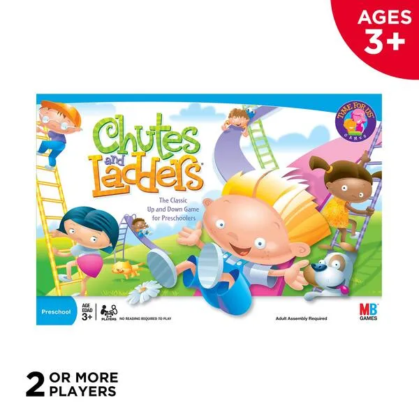 Hasbro Gaming Chutes and Ladders Board Game | 2 to 4 Players | Back to School Gifts for Kids | Preschool Classroom Games | Ages 3+ (Amazon Exclusive)