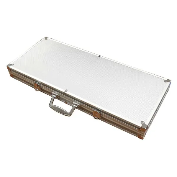 Silver Aluminum Locking 650 Poker Chip Case