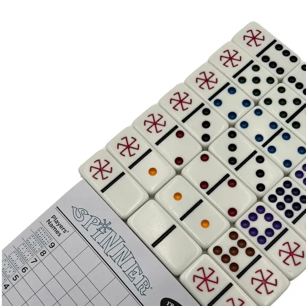 University Games | Spinner Game of Wild Dominoes in On-the-go Travel Tin , for 2 to 8 Players Ages 6 and Up