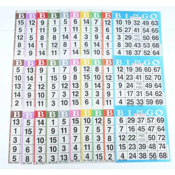 SmallToys Bingo Paper Game Cards - 3 Cards - 10 Sheets - 100 Books - 4 Inch by 12 Inch Size Disposable Sheet - Made in USA