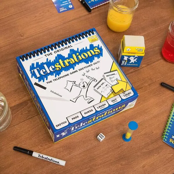 Telestrations Original 8-Player | Family Board Game | A Fun Game for Kids and Adults | Game Night Just Got Better | The Telephone Game Sketched Out | Ages 12+