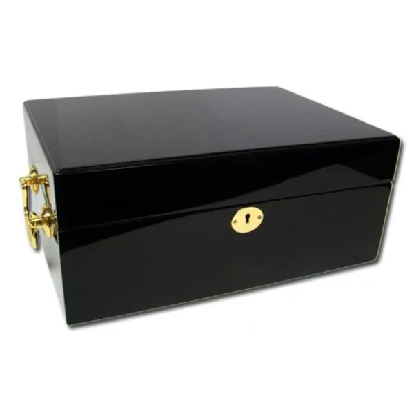 Trademark Global 500 Chip Mahogany Wood Finish Poker Case with High Lacquer Finish