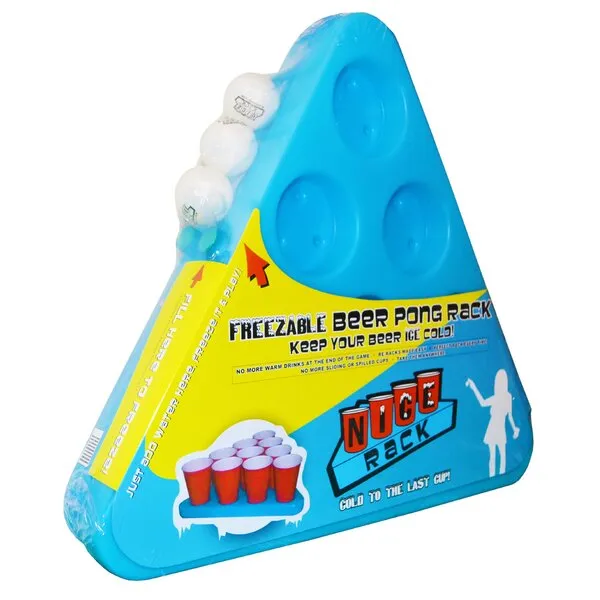 GoPong N-Ice Rack Freezable Beer Pong Rack Set, Includes 2-Racks, 3-Balls and Rules