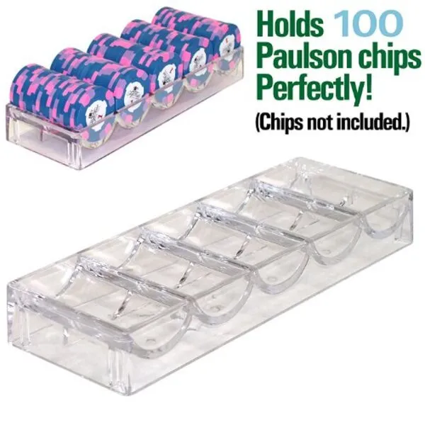 Acrylic Poker Chip Rack/Tray - Fits Paulson Chips