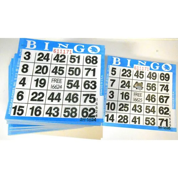 American Games Pushout Bingo Cards (500 ct)-Select Color Below