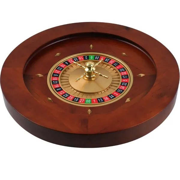 Trademark Poker 19.5-Inch Deluxe Wooden Roulette Wheel