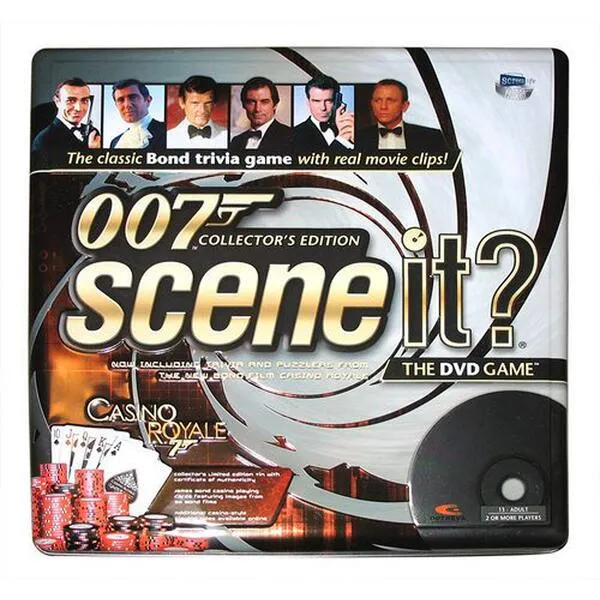 Scene It 007 James Bond Trivia Collector's Edition DVD Game - Tin Box