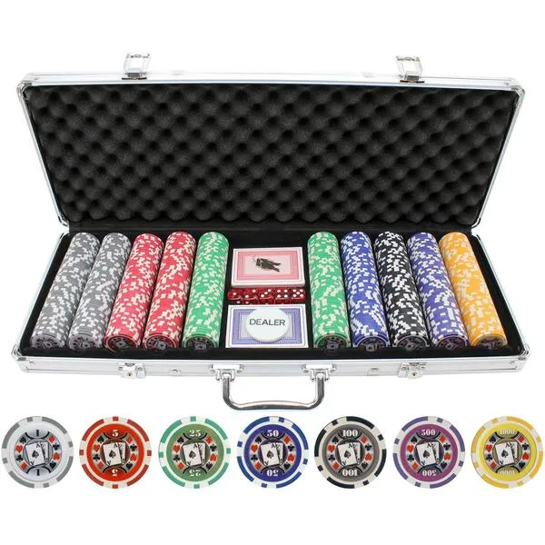 Versa Games 500 Piece Big Slick 11.5g Poker Chip Set