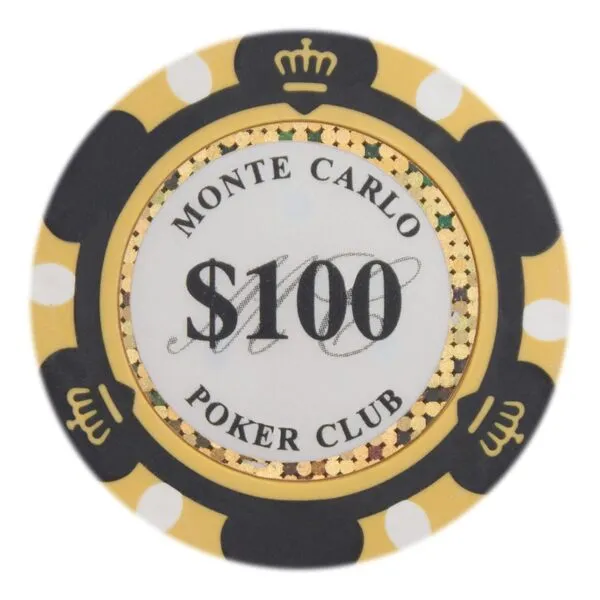 Brybelly Monte Carlo Premium Poker Chips (50-pack) Heavyweight 14-Gram Clay Composite