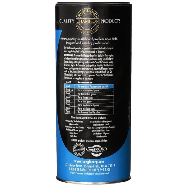 3 Pack of Sun-Glo #1 Speed Super-Glide Shuffleboard Powder Wax