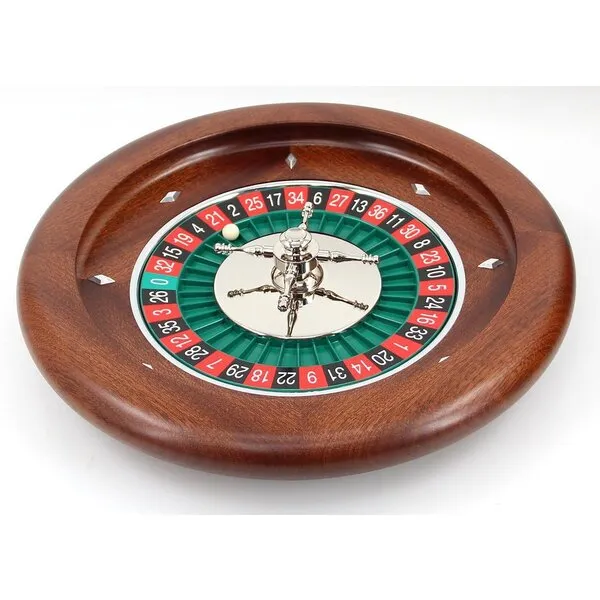 Dal Negro 36cm Montecarlo Mahogany Roulette Wheel with Precision Bearing Mechanism