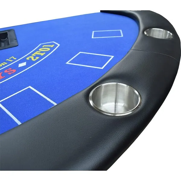 71\'\' Blackjack Table with Folding Legs (Blue Felt)