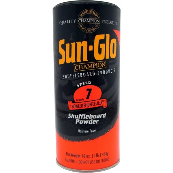 Sun-Glo Speed 7 (Bowler Shuffle Alley Wax) Shuffleboard Table Powder, 16 oz. Can