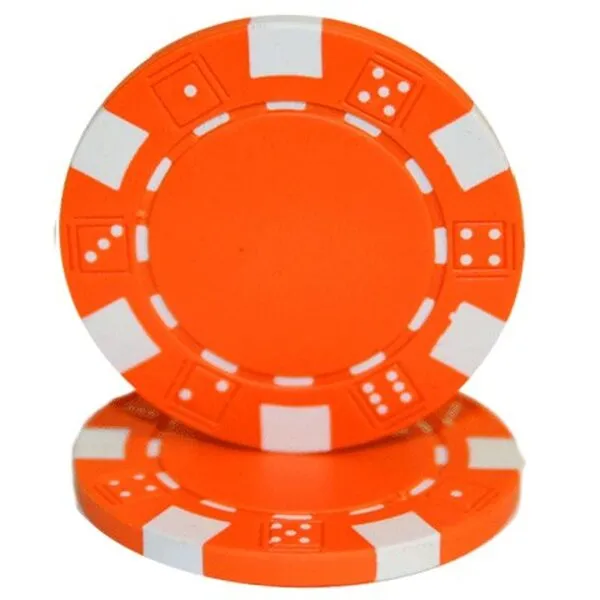 Brybelly 50 Clay Composite Striped Dice 11.5 Gram Poker Chips