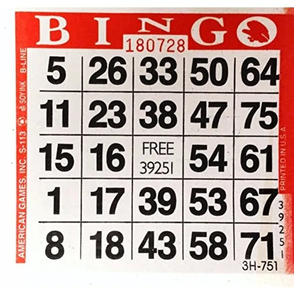 1 on Red Bingo Paper Cards - 500 Cards per Pack