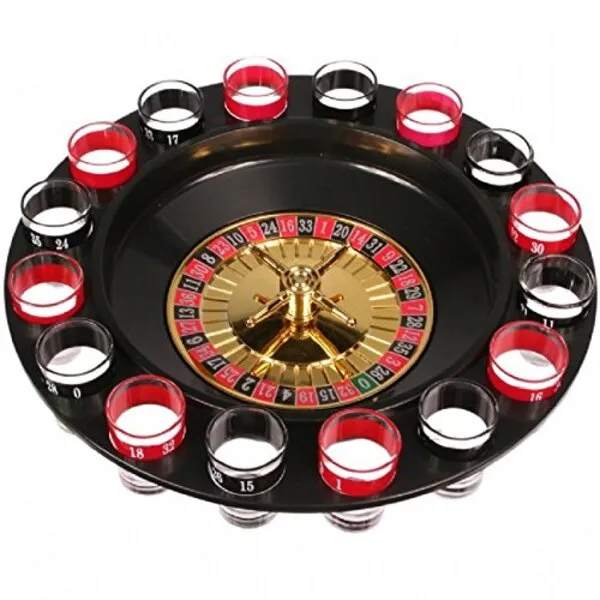 GIFTS INFINITY 16 Shot Roulette Drinking Game with Two Metal Balls