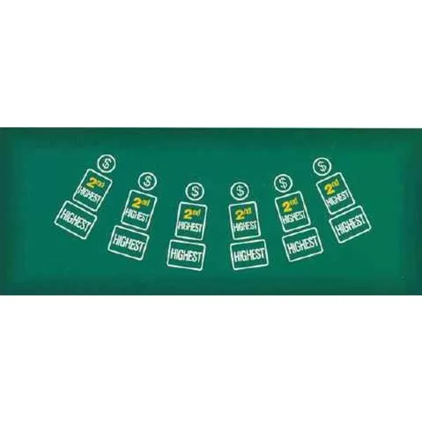NEW CASINO PAI GOW POKER LAYOUT GREEN FELT 36\