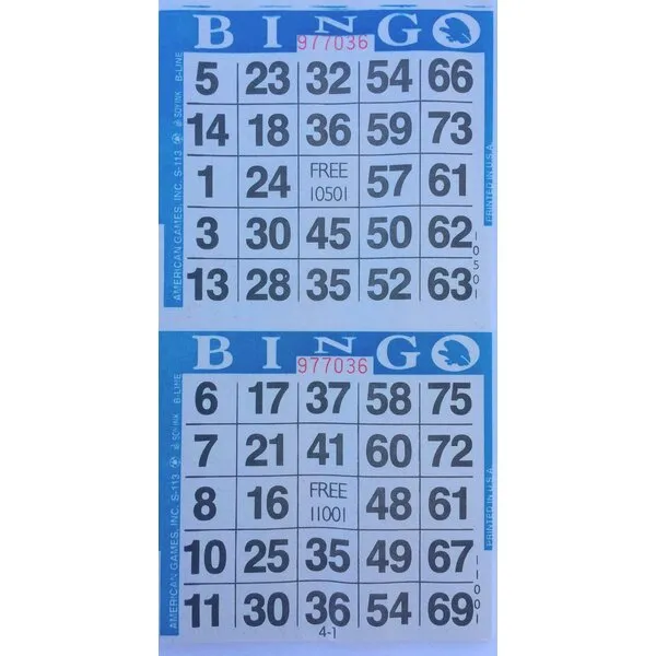 American Games INC 3000 Paper Bingo Cards-2 Cards per sheet-1500 Sheets [Choose Color Below]