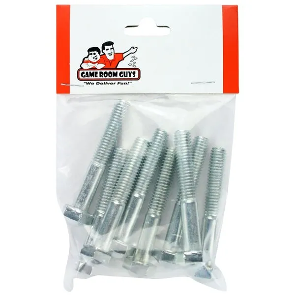 Game Room Guys Pinball Machine Leg Bolt Kit - Chrome