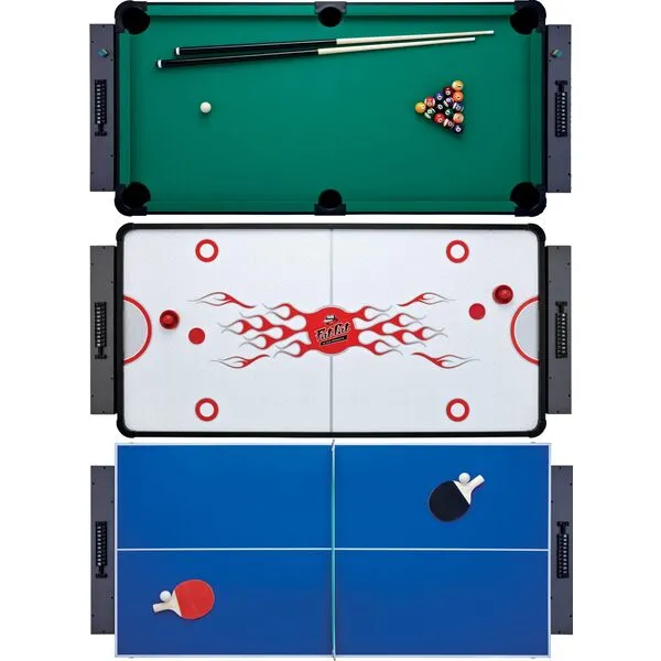 Fat Cat by GLD PRODUCTS Original 3-in-1, 6-Foot Flip Game Table (Air Hockey, Billiards and Table Tennis)