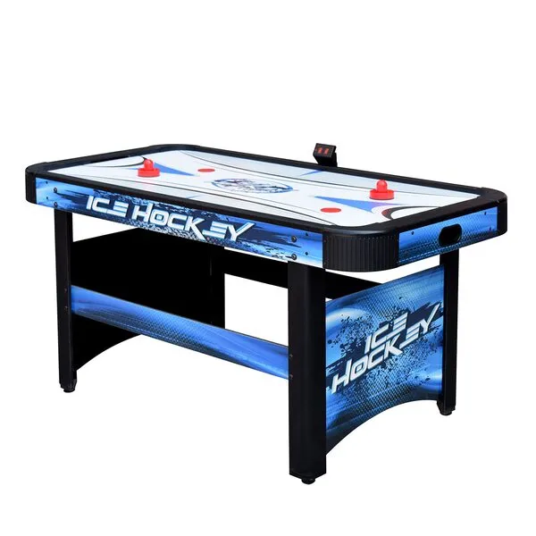 Hathaway Face-Off 5-Foot Air Hockey Game Table for Family Game Rooms with Electronic Scoring, Free Pucks & Strikers