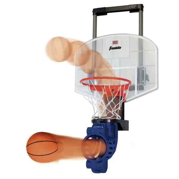 Franklin Sports Mini Basketball Hoop with Rebounder and Ball - Over The Door Basketball Hoop With Automatic Ball Rebounder - Indoor Basketball Game For Kids