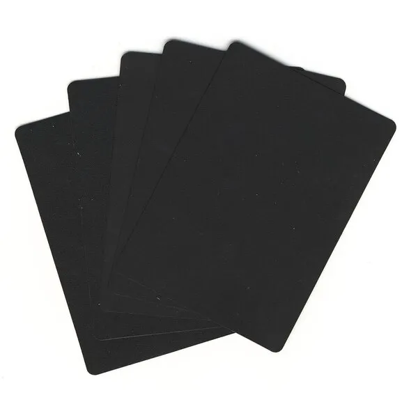 10 Poker Size (Wide) Black Cut Cards for Poker Texas Hold'em Tournaments Blackjack Games