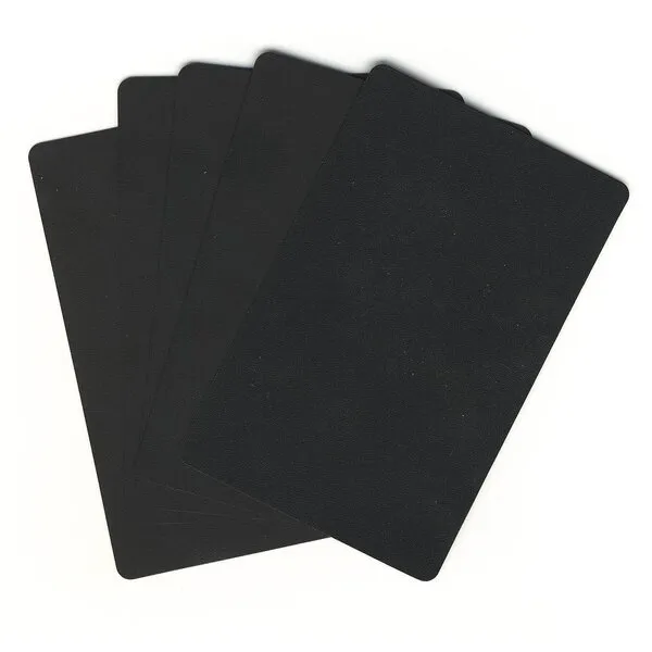 10 Bridge Size (Narrow) Black CUT Cards for Poker Texas Hold'em Tournaments Blackjack Games