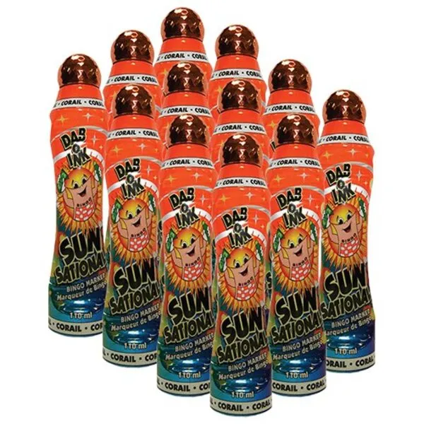 Sunsational One Dozen 4oz Coral Bingo Dauber