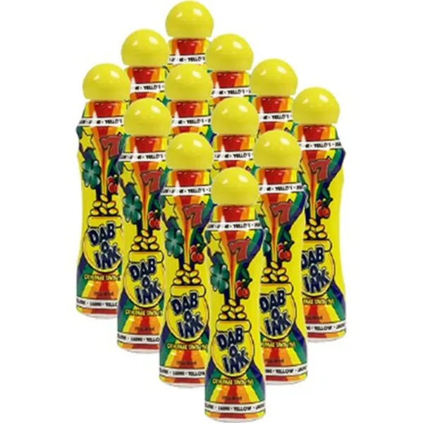 Dab-O-Ink One Dozen 3oz Yellow Bingo Dauber