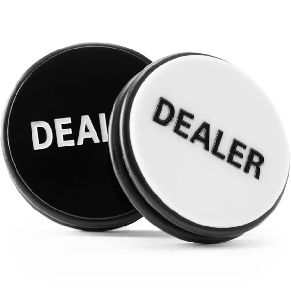 Brybelly Double-Sided Dealer Button – Casino-Grade Poker Buck Poker Weight, Large 3 Inch Diameter Puck! Great for Poker, Texas Hold \'em, & Gambling Card Games