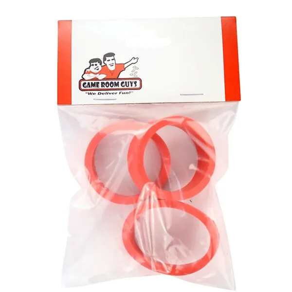 Game Room Guys Pinball Flipper Rubber - Red - Set of 3