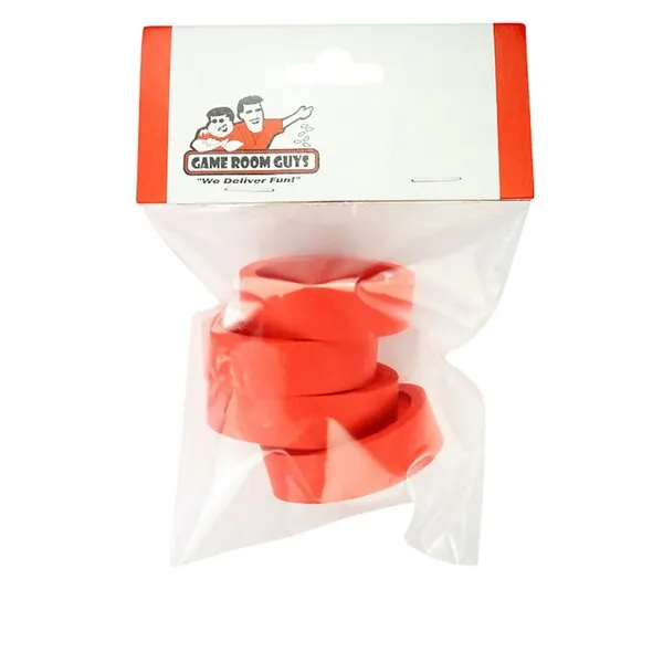 Game Room Guys Pinball Machine Flipper Rubber - Red - Set of 4