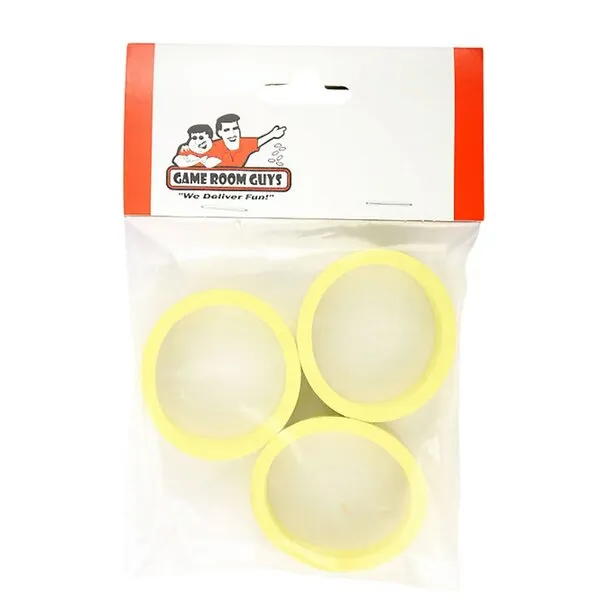 Game Room Guys Pinball Flipper Rubber - Yellow - Set of 3