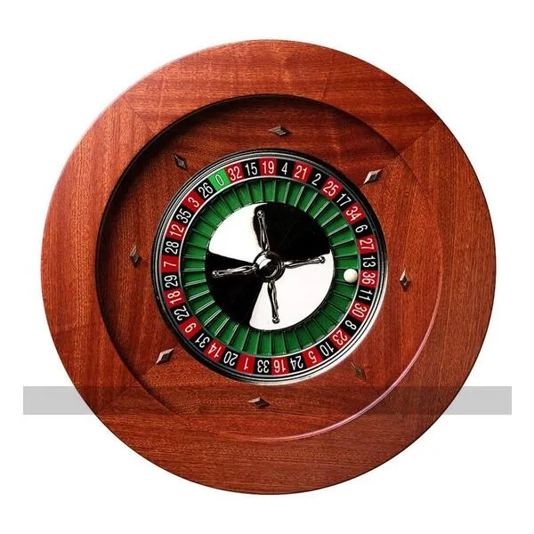 Dal Negro Montecarlo 50cm Mahogany Roulette Wheel with Precision Bearing Mechanism (Quadratto Style)