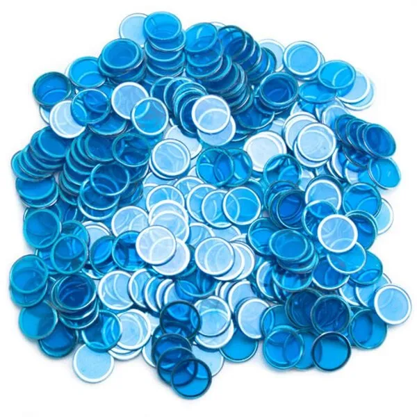 Magnetic Bingo Chips - 300 Pack (Blue)