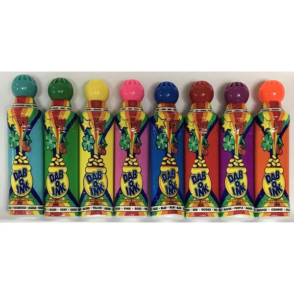 Dab-O-Ink 1.5oz Mini Tip Bingo Dauber Full Set (Eight Colors)