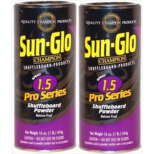 Twin Pack of Sun-Glo #1.5 Speed Shuffleboard Powder Wax