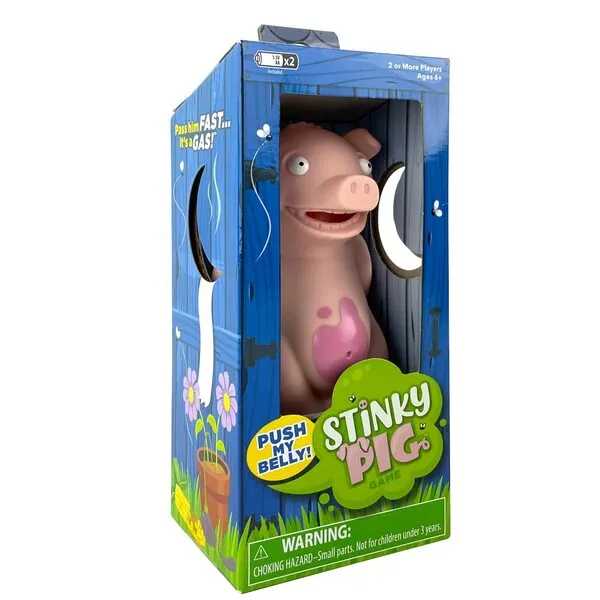Stinky Pig Game Dice Game – Family Games, Kids Games, Travel Games, Dice Set, Fast, Musical Active Kids Game with Funny Sounds, Family Games for Kids and Adults, Multi-Player, Ages 6+