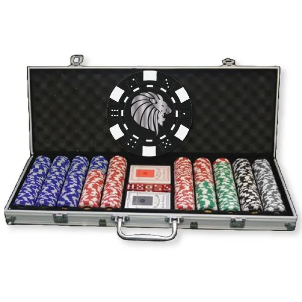 Custom Made Casino 500 Ct. Personalized Hot Stamp Dice Poker Chip Aluminum Case Set with Your Full Name, Initials, or Text