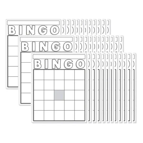 Hygloss Products Blank Bingo Cards, White, 36 Per Pack,HYG87130