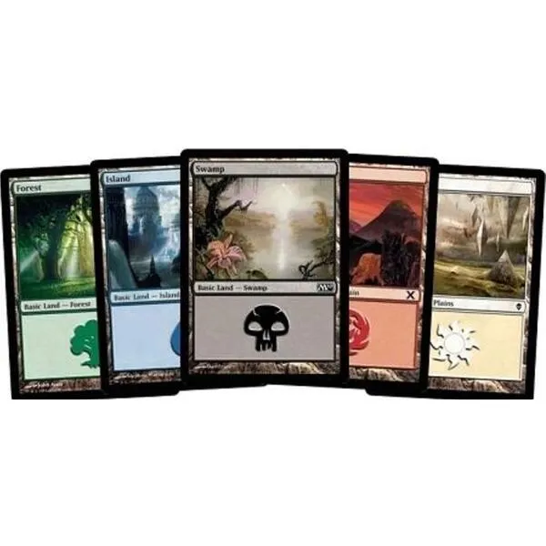Magic: the Gathering 500 Basic Lands - 100 of Each Land Type (Plains, Islands, Swamps, Mountains, Forests)