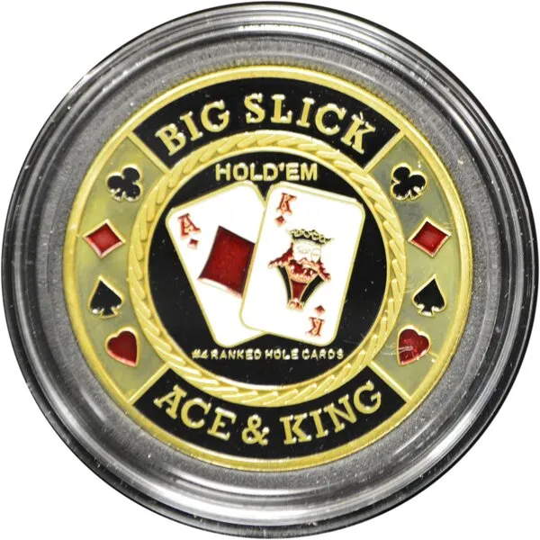 MRC POKER Hand Painted Poker Card Guard Protector - Big Slick