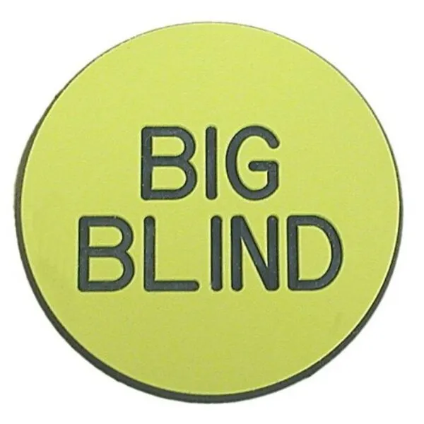 TMG Casino Quality Big Blind Poker Dealer Button - Double Sided!
