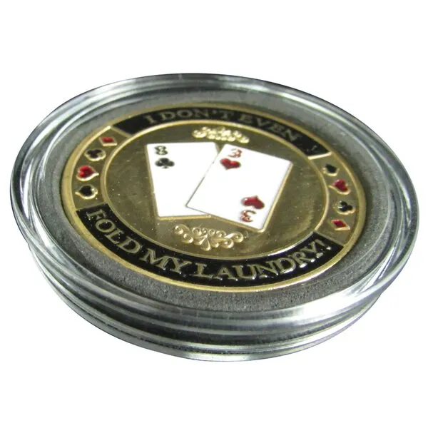MRC POKER Hand Painted Poker Card Guard Cover Protector - I Don\'t Even Fold My Laundry