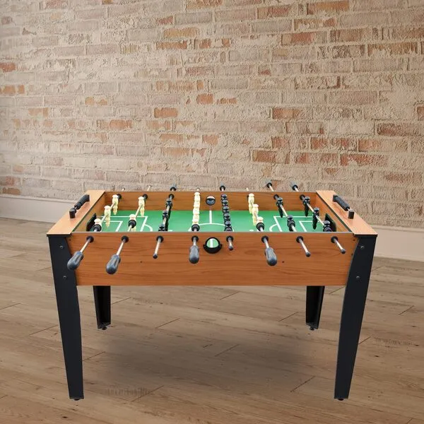 Hathaway 54-Inch Hurricane Foosball Table for Family Game Rooms with Light Cherry Finish, Analog Scoring and Free Accessories