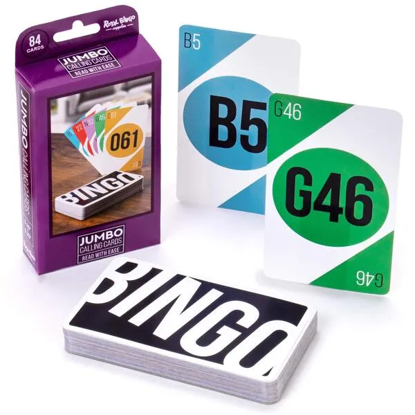 Royal Bingo Jumbo Calling Cards - Pack of 84 - High Visibility, 5.25