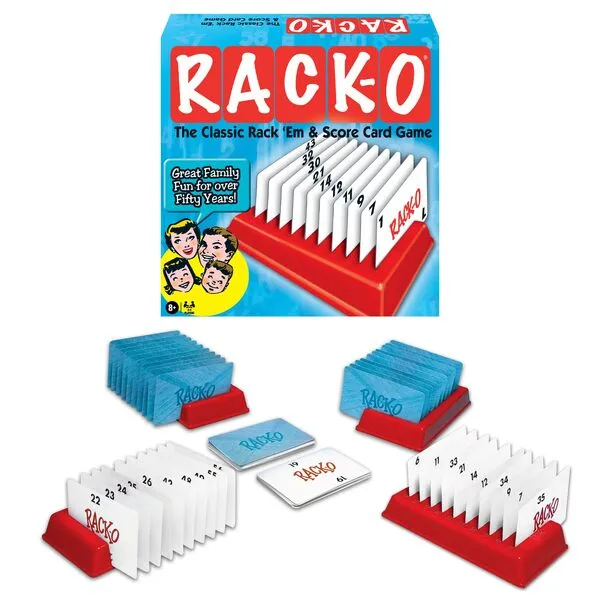 Rack-O Retro Game by Winning Moves Games USA, Classic Tabletop Game Enjoyed by Families Since the 1950\'s! Ages 8+, 2-4 Players (6122)