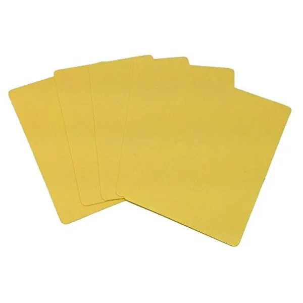 10 Bridge Size (Narrow) Yellow CUT Cards for Poker Texas Hold'em Tournaments Blackjack Games