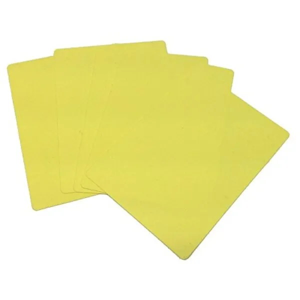 10 Poker Size (Wide) Yellow Cut Cards for Poker Texas Hold'em Tournaments Blackjack Games